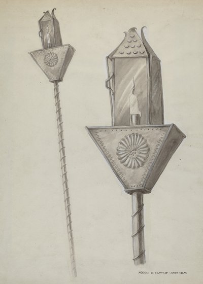 Penitente prosesjonslanterne, ca. 1937. av Majel G. Claflin