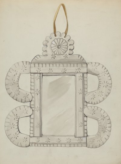 Speilramme i tinn, ca. 1936. av Majel G. Claflin