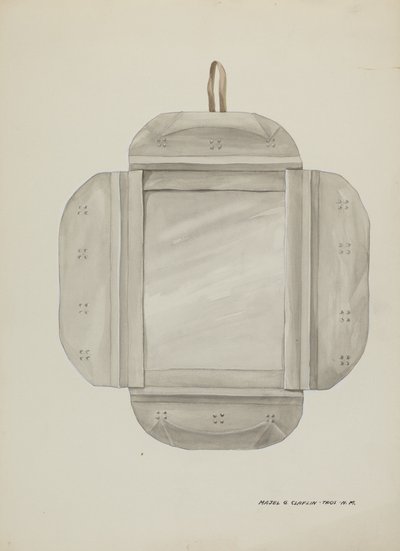 Speilramme i tinn, ca. 1937. av Majel G. Claflin