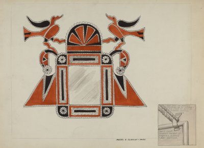 Speilramme i tinn, ca. 1937. av Majel G. Claflin