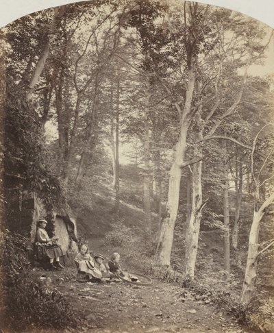 En sti gjennom en skog, ca. 1860. av Major Francis Gresley