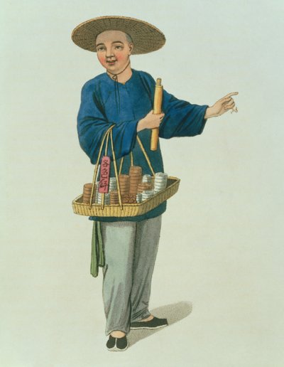 An Apothecary, plate 26 fra 'The Costume of China', gravert av J. Dadley, 1800 av Major George Henry Mason