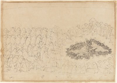 Rama and Lakshmana Overwhelmed by Arrows: Folio fra Siege of Lanka-serien, ca. 1725. av Manaku