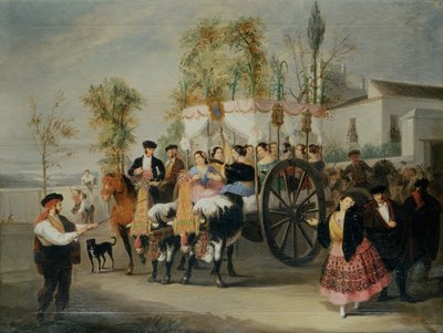 En prosesjon (olje på lerret) av Manuel Cabral y Aguado Bejarano