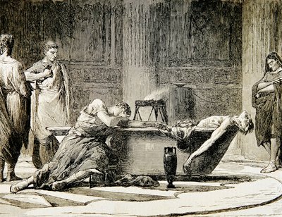 The Death of Seneca (gravering) av Manuel Domínguez Sánchez