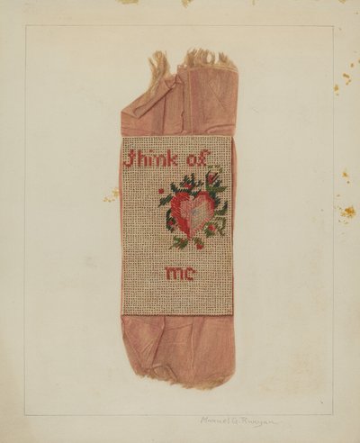 Bokmerke Valentine, ca. 1938. av Manuel G. Runyan
