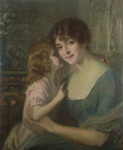 The Whisper, or Secrets (olje på lerret) av Manuel Loyola Barthold