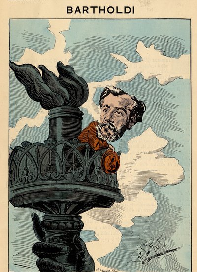 Omslag til The Men of Today, nummer 305, illustrasjon av Manuel Luque (1854-1919): Frihetsgudinnen, Bartholdi Auguste (1834-1904) av Manuel Luque
