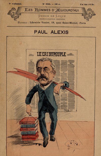 Omslag til The Men of Today, nummer 336, illustrasjon av Manuel Luque (1854-1919): The Cree of the People - Alexis Paul (1847-1901) av Manuel Luque