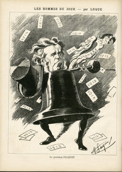 Illustrasjon av Manuel Luque (1854-1919) for omslaget til La Caricature (1880) av Manuel Luque