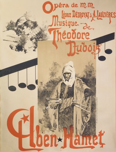 Plakat for Aben Hamet, opera av Manuel Orazi