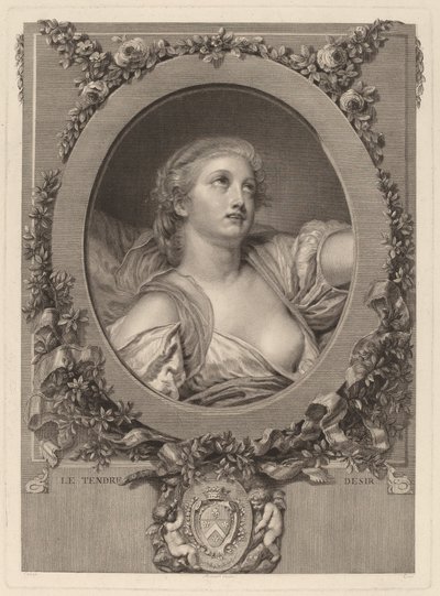 Det ømme ønske av Manuel Salvador Carmona after Jean Baptiste Greuze