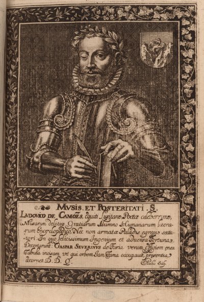 Portrett av poeten Luís Vaz de Camões ca. 1524-1580, 1624. av Manuel Severim de Faria