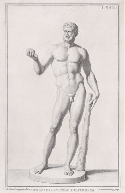 Statue av Hercules, 1734. av Marc