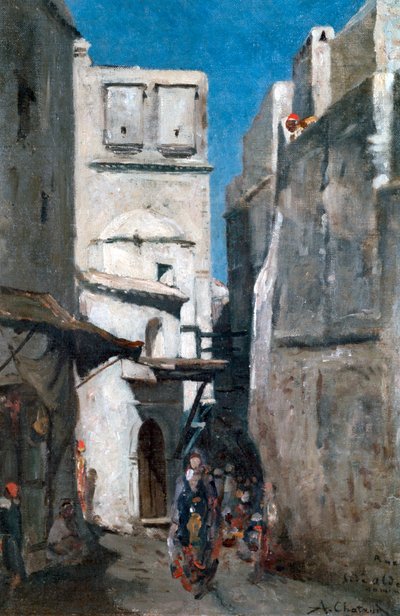Gate i Alger, c1864-1892 av Marc Alfred Chataud