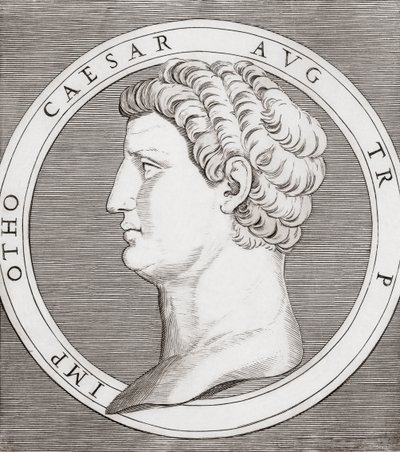 Otho, romersk keiser av Marcantonio (after) Raimondi