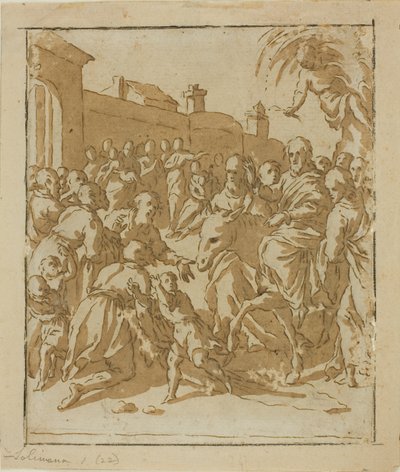 Kristus kommer inn i Jerusalem av Marcantonio Bassetti