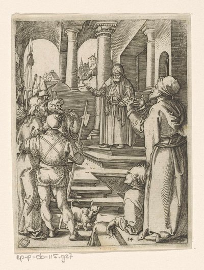 Kristus før Pilatus Passion of Christ (serietittel) av Marcantonio Raimondi