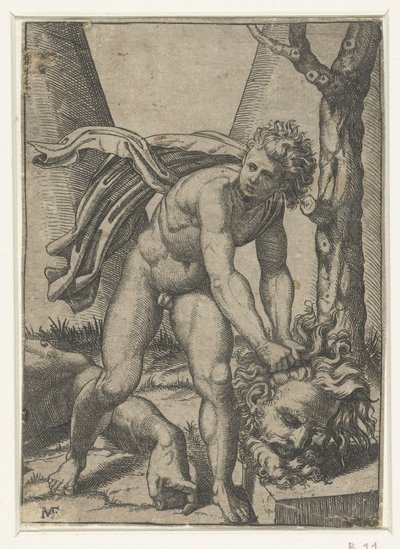 David med hodet til Goliat av Marcantonio Raimondi