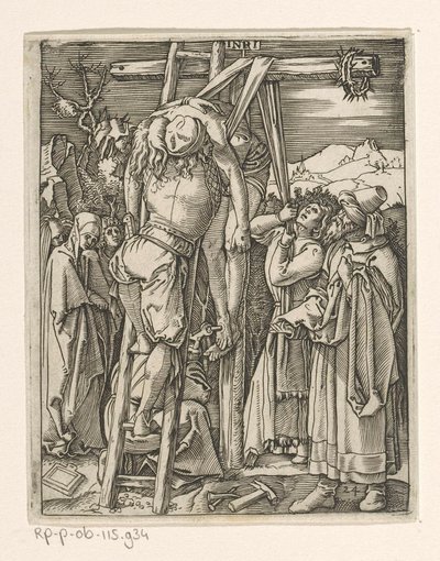 Korstaking Passion of Christ (serietittel) av Marcantonio Raimondi