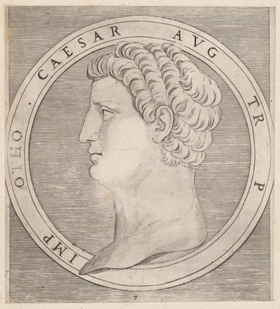 Mirror of Roman Magnificence: Otho, fra The Twelve Caesars, ca. 1500-1534., ca. 1500-1534. av Marcantonio Raimondi