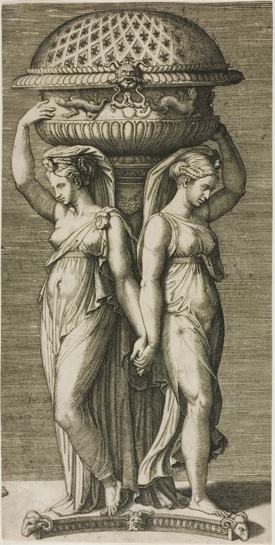 Røkelsesbrenneren av Marcantonio Raimondi
