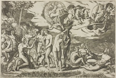 Paris-dommen av Marcantonio Raimondi