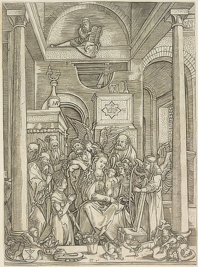Forherligelse av Maria av Marcantonio Raimondi