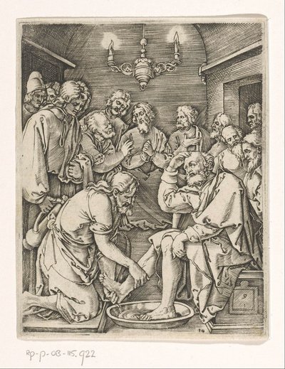 Fotvask av Peter Passion of Christ (serietittel) av Marcantonio Raimondi
