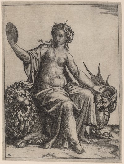 Forsiktighet av Marcantonio Raimondi possibly after Raphael