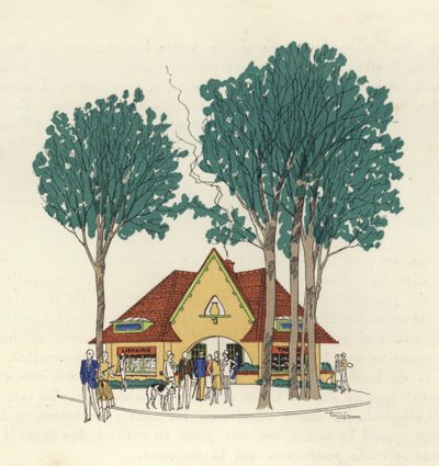 Buchhandlung und Tabakladen in Le Touquet von Marcel-Jacques Hemjik