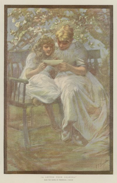 Et brev fra bestemor (chromolitho) av Marcella M. Walker