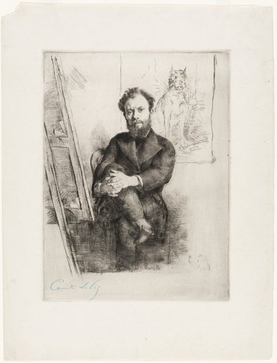 Portrett av Viscount Ludovic Napoleon Lepic av Marcellin Gilbert Desboutin