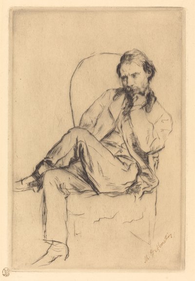 Renoir sittende av Marcellin Gilbert Desboutin