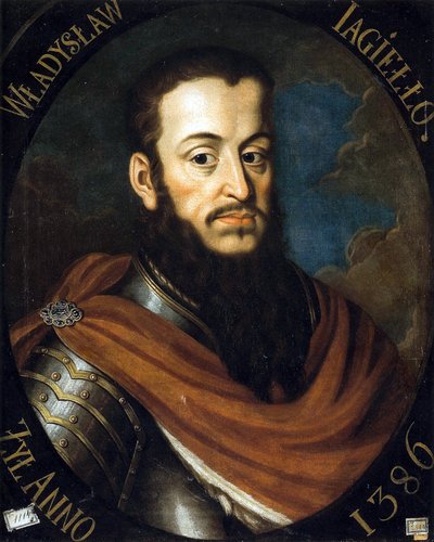 Ladislas II Jagellon (Ladislas II av Polen) (1352 eller 1362-1434) - Portrett av kong Wladyslaw II. Jagiello av Bacciarelli, Marcello (1731-1818) av Marcello Bacciarelli