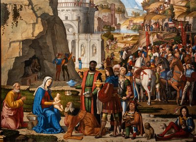 Tilbedelse av de vise menn, detalj av Marcello Fogolino