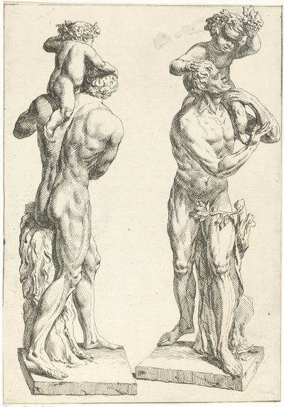 Silenus møtte de unge Bacchus av Marcellus Laroon (I)