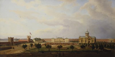Innvendig utsikt over Ivangorod-festningen, 1846 av Marcin Zaleski