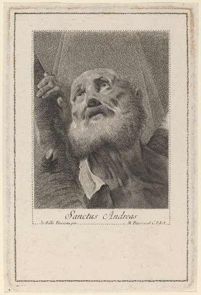 Saint Andrew av Marco Alvise Pitteri after Giovanni Battista Piazzetta