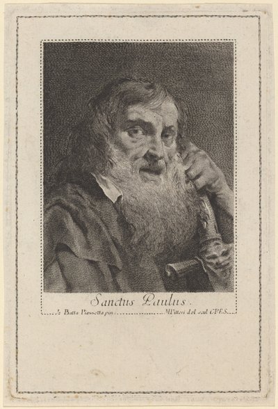 Saint Paul av Marco Alvise Pitteri after Giovanni Battista Piazzetta