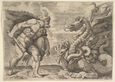 Hercules og Hydraen til Lerna. av Marco Angolo del Moro
