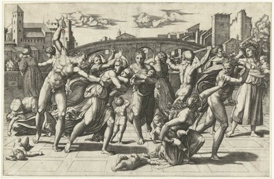 Barnedrap i Betlehem av Marco Dente (possibly)