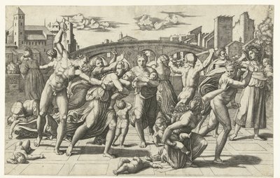 Barnedrap i Betlehem av Marco Dente (possibly)
