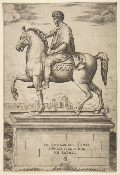 Rytterstatue av Marcus Aurelius, 1515-27. av Marco Dente