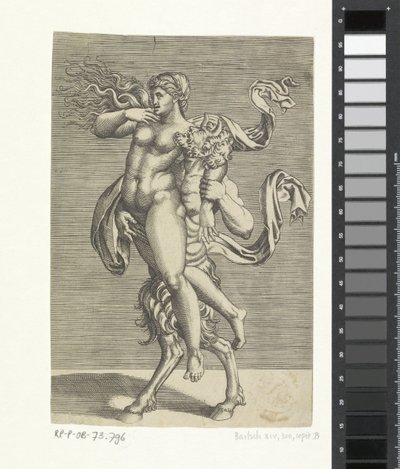 Satyr og nymfe av Marco Dente