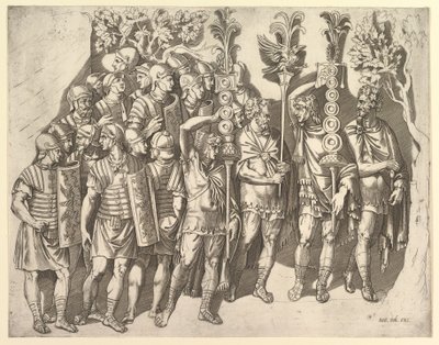 En romersk legion fra Trajans søyle, 1500-tallet. av Marco Dente