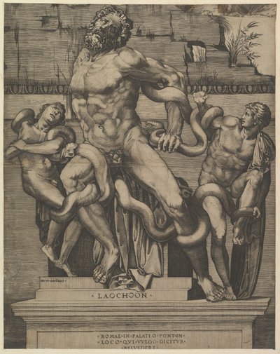 Speil av romersk storhet: Laocoon, 1500-tallet. av Marco Dente