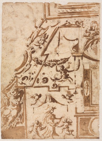 Grotesk med en hoppende kentaur verso, ca. 15651588. av Marco Marchetti
