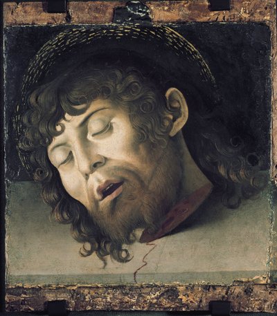 Haldhugget døperen Johannes (olje på tre av Marco Palmezzano