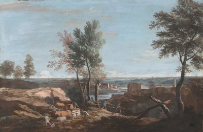 Omfattende pastoralt landskap, ca. 1700-1730. av Marco Ricci